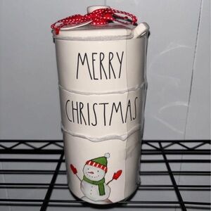 Rae Dunn Christmas Stacker with Snowman & Spoon